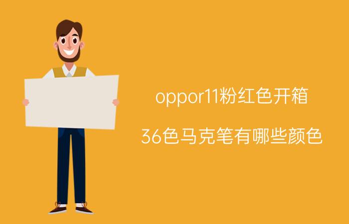 oppor11粉红色开箱 36色马克笔有哪些颜色？